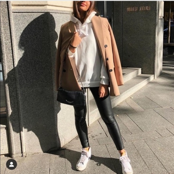 ZARA FAUX LEATHER LEGGINGS - Picture 4 of 9